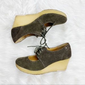 Clark’s Originals Corduroy Vogue Tulip Wedges